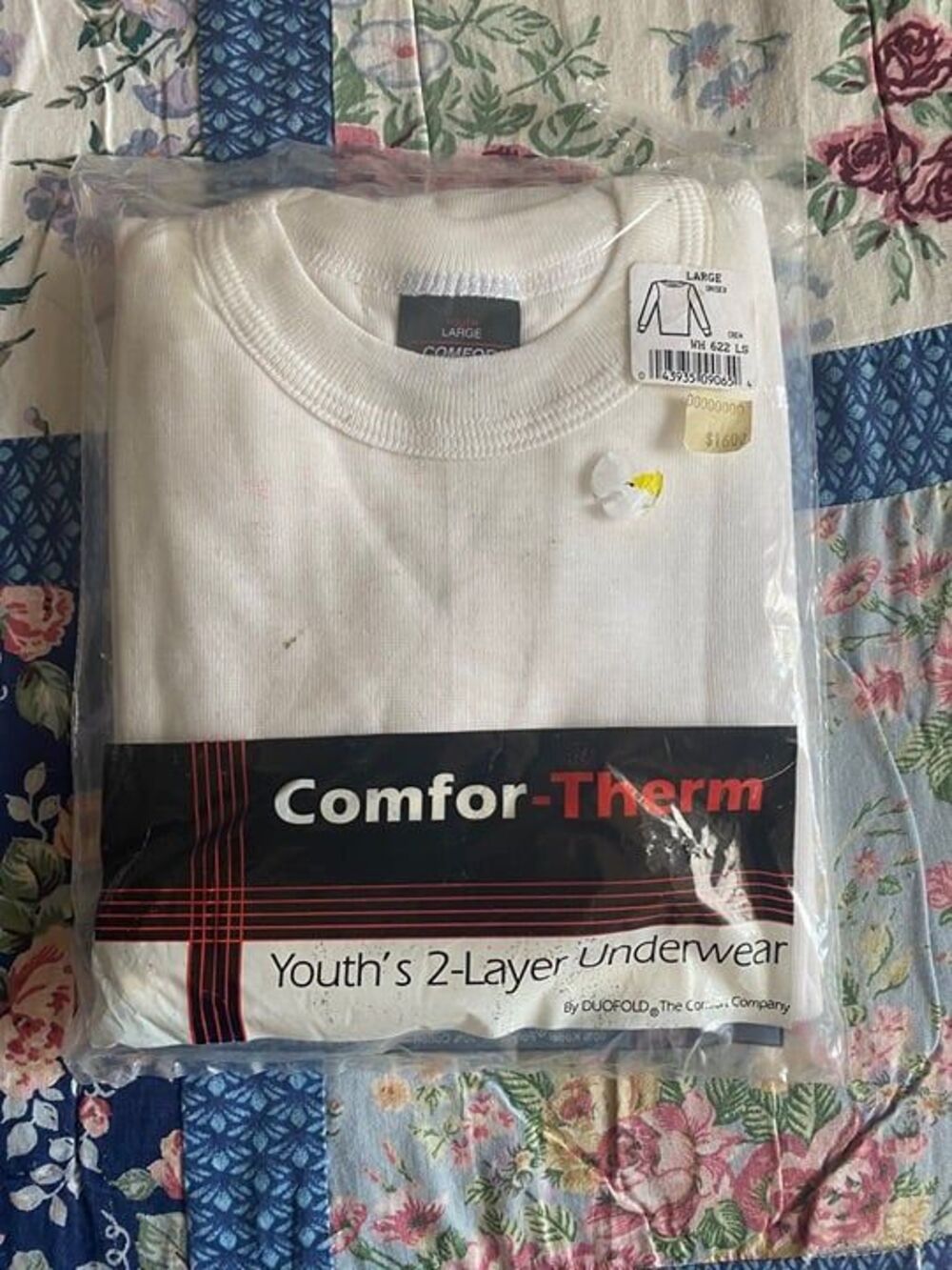 ^ comfor-therm youth size large light weight insulating long sleeve t shirt new